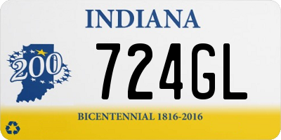 IN license plate 724GL