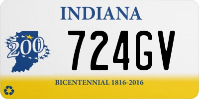 IN license plate 724GV