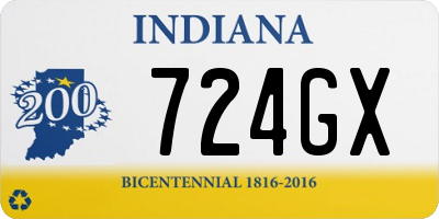 IN license plate 724GX