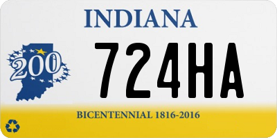 IN license plate 724HA