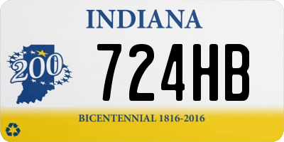 IN license plate 724HB