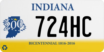 IN license plate 724HC