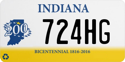 IN license plate 724HG