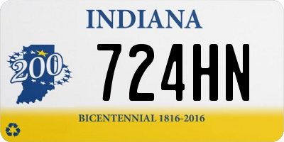 IN license plate 724HN