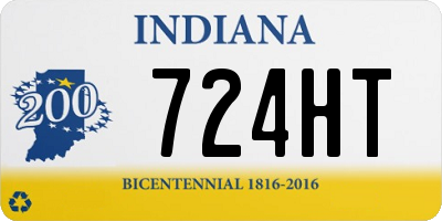 IN license plate 724HT