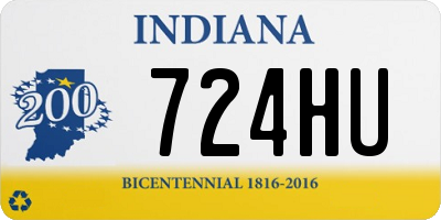 IN license plate 724HU