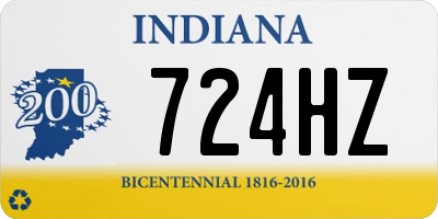 IN license plate 724HZ