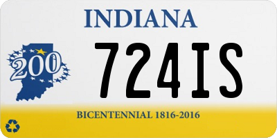 IN license plate 724IS