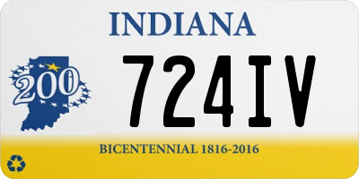 IN license plate 724IV