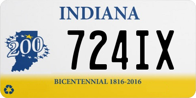 IN license plate 724IX