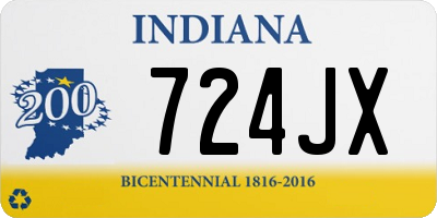 IN license plate 724JX