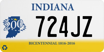 IN license plate 724JZ