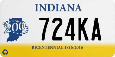 IN license plate 724KA