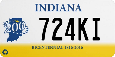 IN license plate 724KI