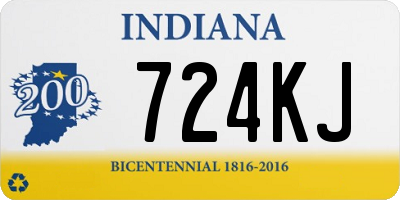 IN license plate 724KJ