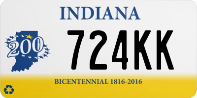 IN license plate 724KK