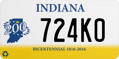 IN license plate 724KO