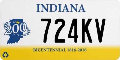 IN license plate 724KV