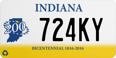 IN license plate 724KY