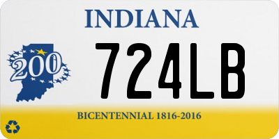 IN license plate 724LB