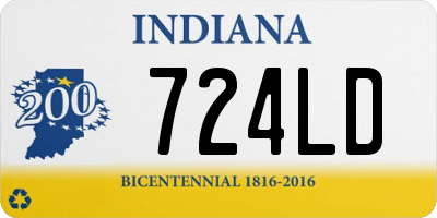 IN license plate 724LD