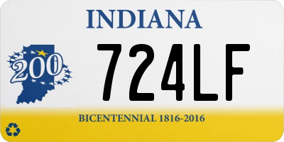 IN license plate 724LF