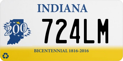 IN license plate 724LM