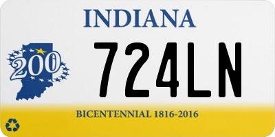 IN license plate 724LN