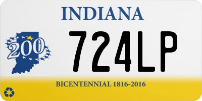 IN license plate 724LP