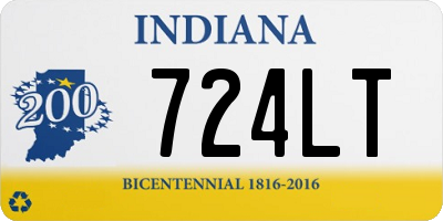 IN license plate 724LT