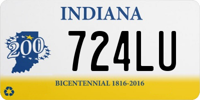 IN license plate 724LU