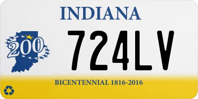 IN license plate 724LV