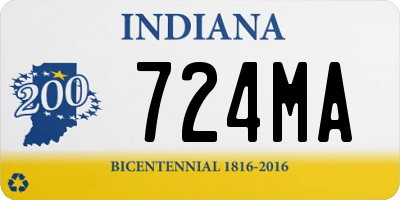 IN license plate 724MA