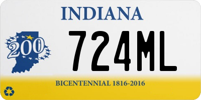 IN license plate 724ML