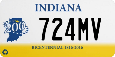 IN license plate 724MV