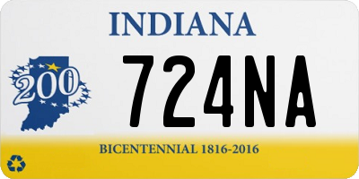 IN license plate 724NA