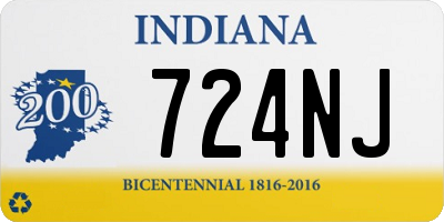 IN license plate 724NJ