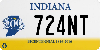 IN license plate 724NT