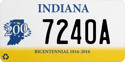 IN license plate 724OA