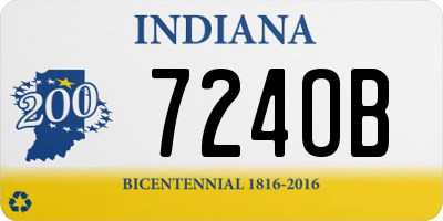 IN license plate 724OB