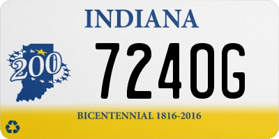 IN license plate 724OG