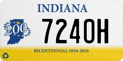 IN license plate 724OH