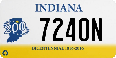 IN license plate 724ON