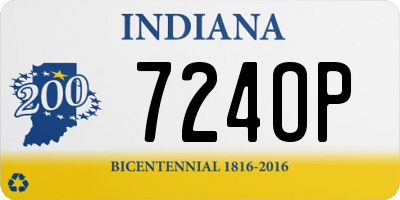 IN license plate 724OP