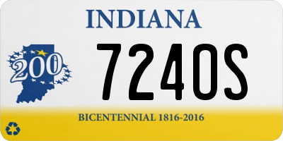 IN license plate 724OS