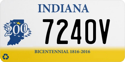 IN license plate 724OV