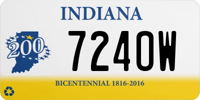 IN license plate 724OW