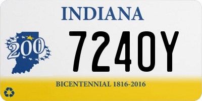 IN license plate 724OY
