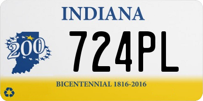 IN license plate 724PL