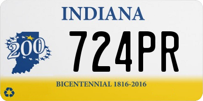 IN license plate 724PR